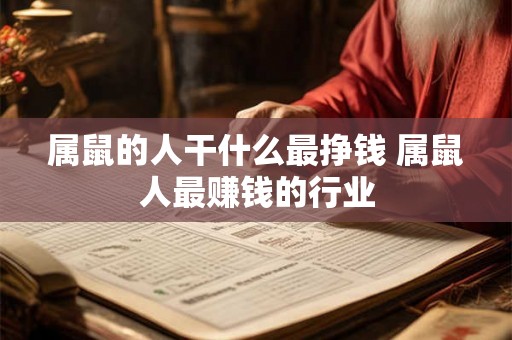 属鼠的人干什么最挣钱 属鼠人最赚钱的行业