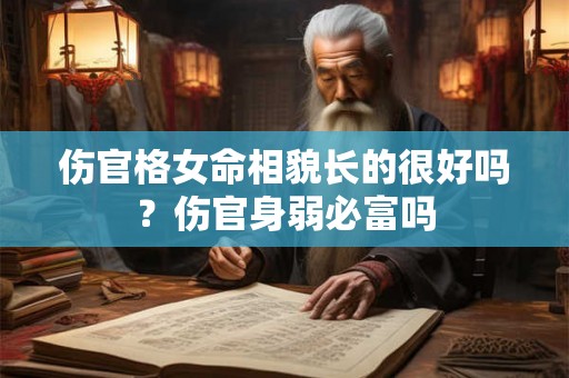 伤官格女命相貌长的很好吗？伤官身弱必富吗