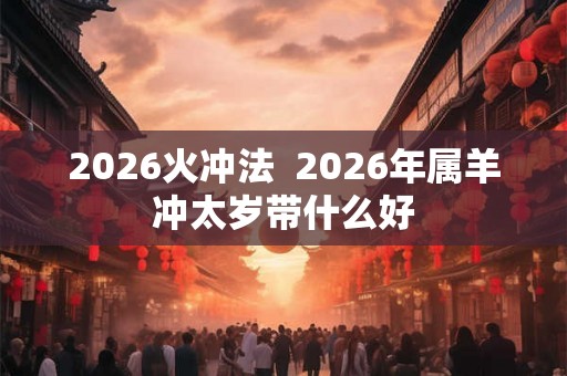2026火冲法  2026年属羊冲太岁带什么好