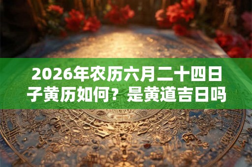 2026年农历六月二十四日子黄历如何？是黄道吉日吗？