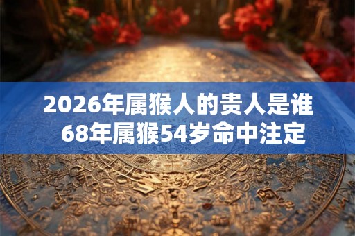 2026年属猴人的贵人是谁  68年属猴54岁命中注定