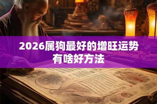 2026属狗最好的增旺运势有啥好方法 2026属狗最好的增旺运势有啥好方法