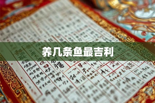 养几条鱼最吉利