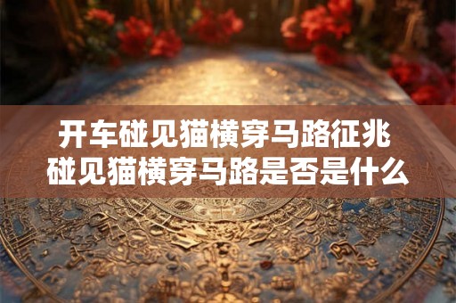 开车碰见猫横穿马路征兆 碰见猫横穿马路是否是什么不吉祥的征兆