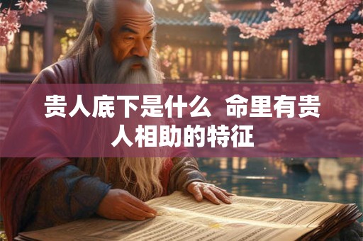 贵人底下是什么  命里有贵人相助的特征
