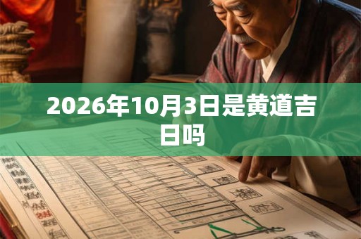 2026年10月3日是黄道吉日吗