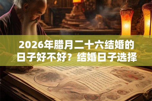 2026年腊月二十六结婚的日子好不好?结婚日子选择讲究? 2026年腊月二十六结婚的日子好不好?结婚日子选择讲究?