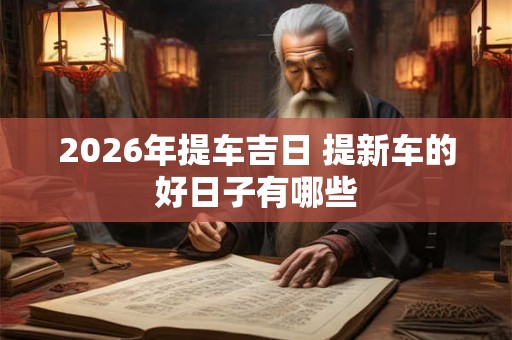 2026年提车吉日 提新车的好日子有哪些