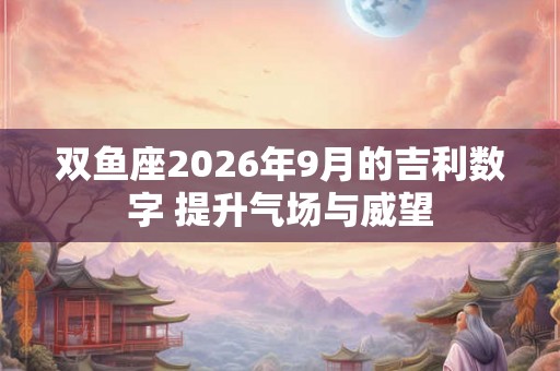双鱼座2026年9月的吉利数字 提升气场与威望