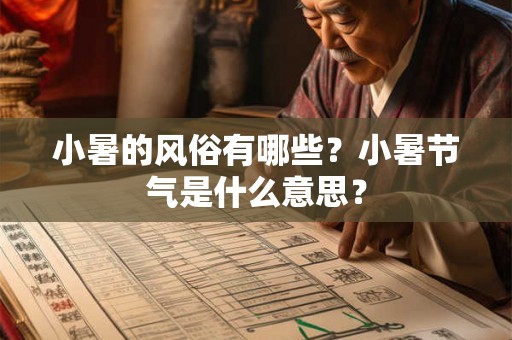 小暑的风俗有哪些？小暑节气是什么意思？