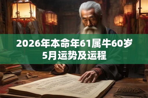 2026年本命年61属牛60岁5月运势及运程 2026年本命年61属牛60岁5月运势及运程