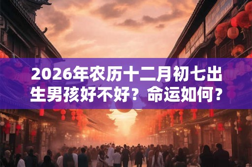 2026年农历十二月初七出生男孩好不好？命运如何？