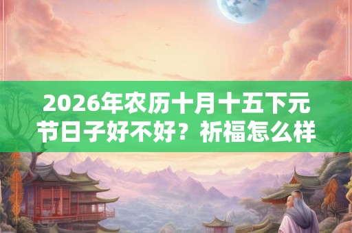 2026年农历十月十五下元节日子好不好？祈福怎么样？