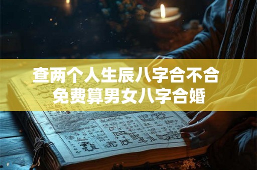 查两个人生辰八字合不合 免费算男女八字合婚 查两个人生辰八字合不合 免费算男女八字合婚