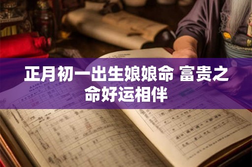 正月初一出生娘娘命 富贵之命好运相伴