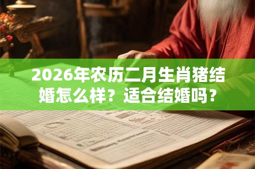 2026年农历二月生肖猪结婚怎么样？适合结婚吗？