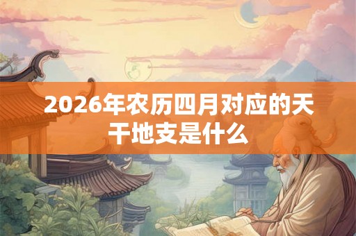2026年农历四月对应的天干地支是什么