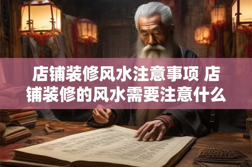 店铺装修风水注意事项 店铺装修的风水需要注意什么