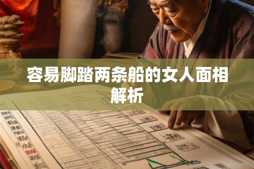 容易脚踏两条船的女人面相解析