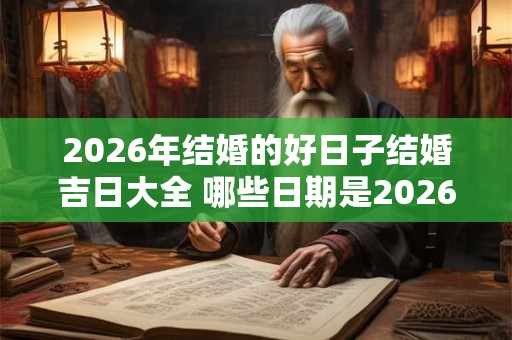 2026年结婚的好日子结婚吉日大全 哪些日期是2026年结婚吉日大全 2026年结婚的好日子结婚吉日大全 哪些日期是2026年结婚吉日大全
