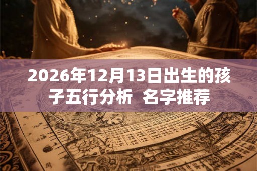 2026年12月13日出生的孩子五行分析  名字推荐