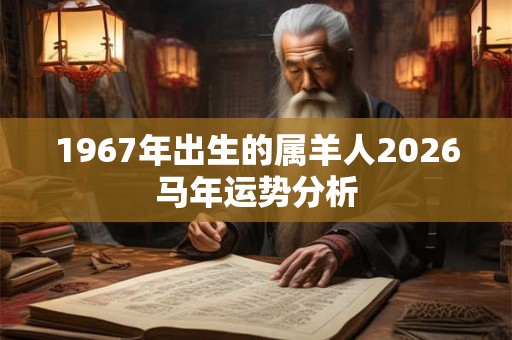 1967年出生的属羊人2026马年运势分析