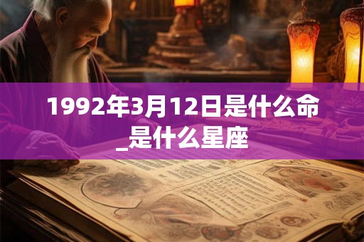 1992年3月12日是什么命_是什么星座