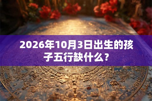 2026年10月3日出生的孩子五行缺什么？
