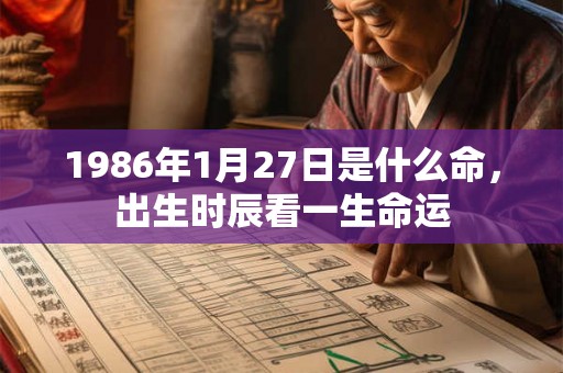 1986年1月27日是什么命,出生时辰看一生命运 1986年1月27日是什么命,出生时辰看一生命运