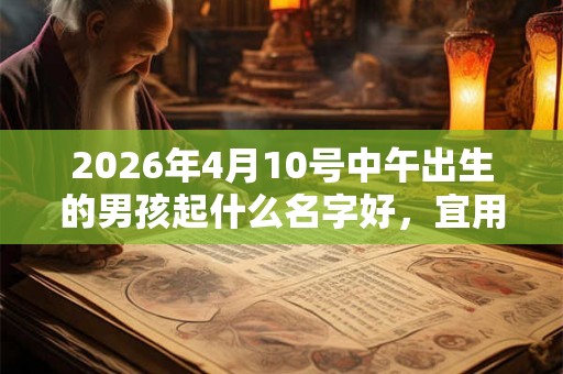2026年4月10号中午出生的男孩起什么名字好，宜用哪些名字呢？