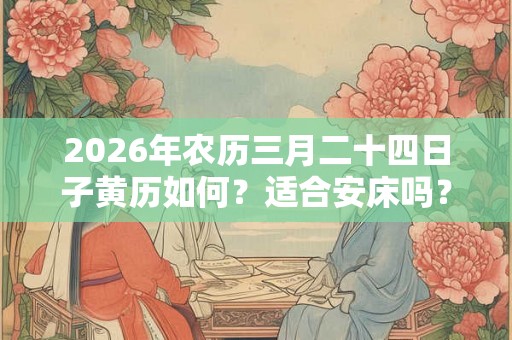 2026年农历三月二十四日子黄历如何？适合安床吗？