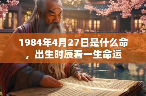 1984年4月27日是什么命，出生时辰看一生命运