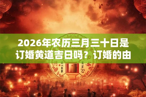 2026年农历三月三十日是订婚黄道吉日吗？订婚的由来是什么？