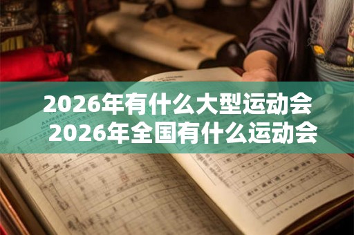 2026年有什么大型运动会  2026年全国有什么运动会