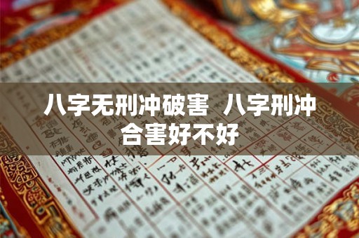 八字无刑冲破害  八字刑冲合害好不好