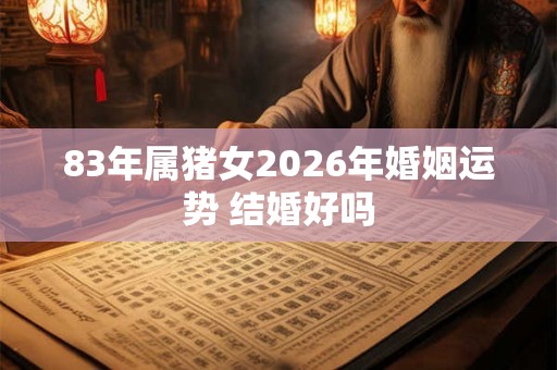 83年属猪女2026年婚姻运势 结婚好吗