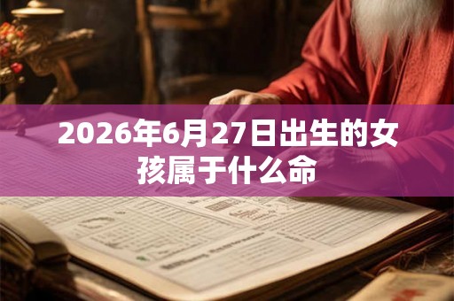 2026年6月27日出生的女孩属于什么命