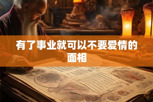 有了事业就可以不要爱情的面相