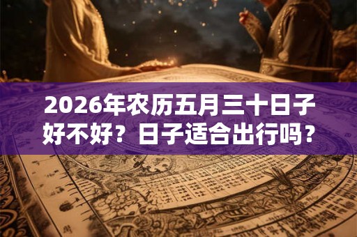 2026年农历五月三十日子好不好？日子适合出行吗？