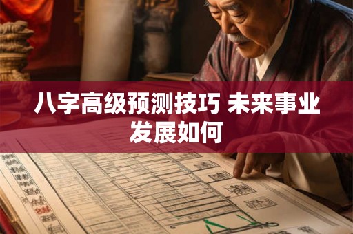八字高级预测技巧 未来事业发展如何