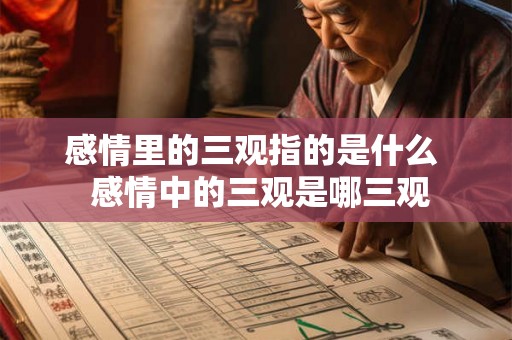 感情里的三观指的是什么  感情中的三观是哪三观