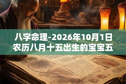 八字命理-2026年10月1日农历八月十五出生的宝宝五行取名