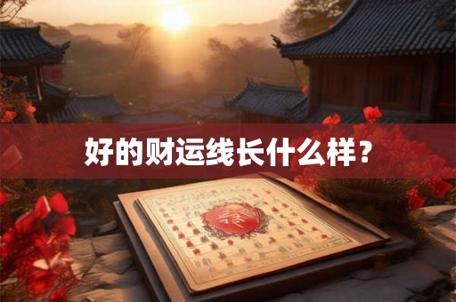 好的财运线长什么样？