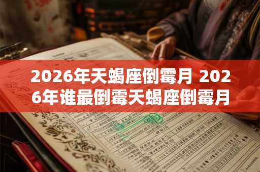 2026年天蝎座倒霉月 2026年谁最倒霉天蝎座倒霉月 2026年天蝎座倒霉月 2026年谁最倒霉天蝎座倒霉月