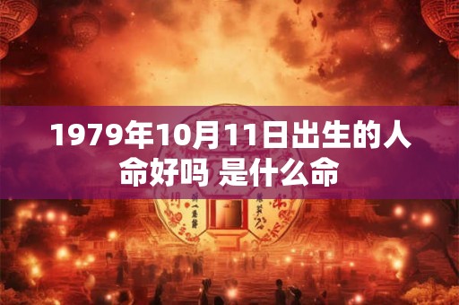 1979年10月11日出生的人命好吗 是什么命