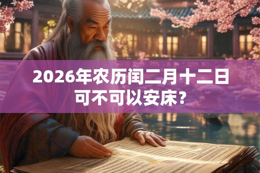 2026年农历闰二月十二日可不可以安床? 2026年农历闰二月十二日可不可以安床?