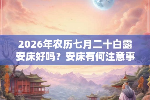 2026年农历七月二十白露安床好吗？安床有何注意事项？