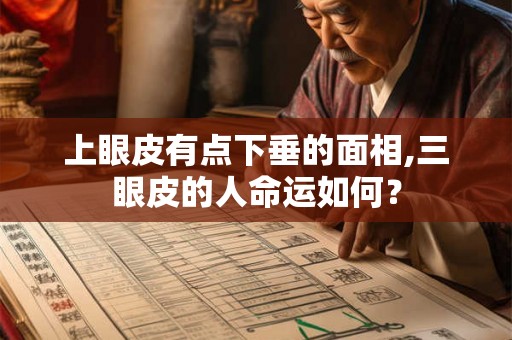 上眼皮有点下垂的面相,三眼皮的人命运如何? 上眼皮有点下垂的面相,三眼皮的人命运如何?