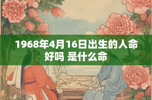 1968年4月16日出生的人命好吗 是什么命 1968年4月16日出生的人命好吗 是什么命