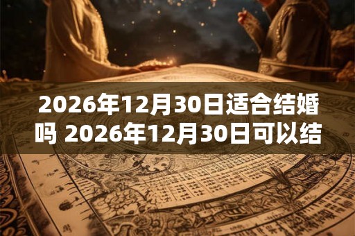 2026年12月30日适合结婚吗 2026年12月30日可以结婚吗